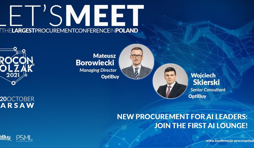 PROCON/POLZAK 2021 – New Procurement for AI Leaders: join the first AI lounge!